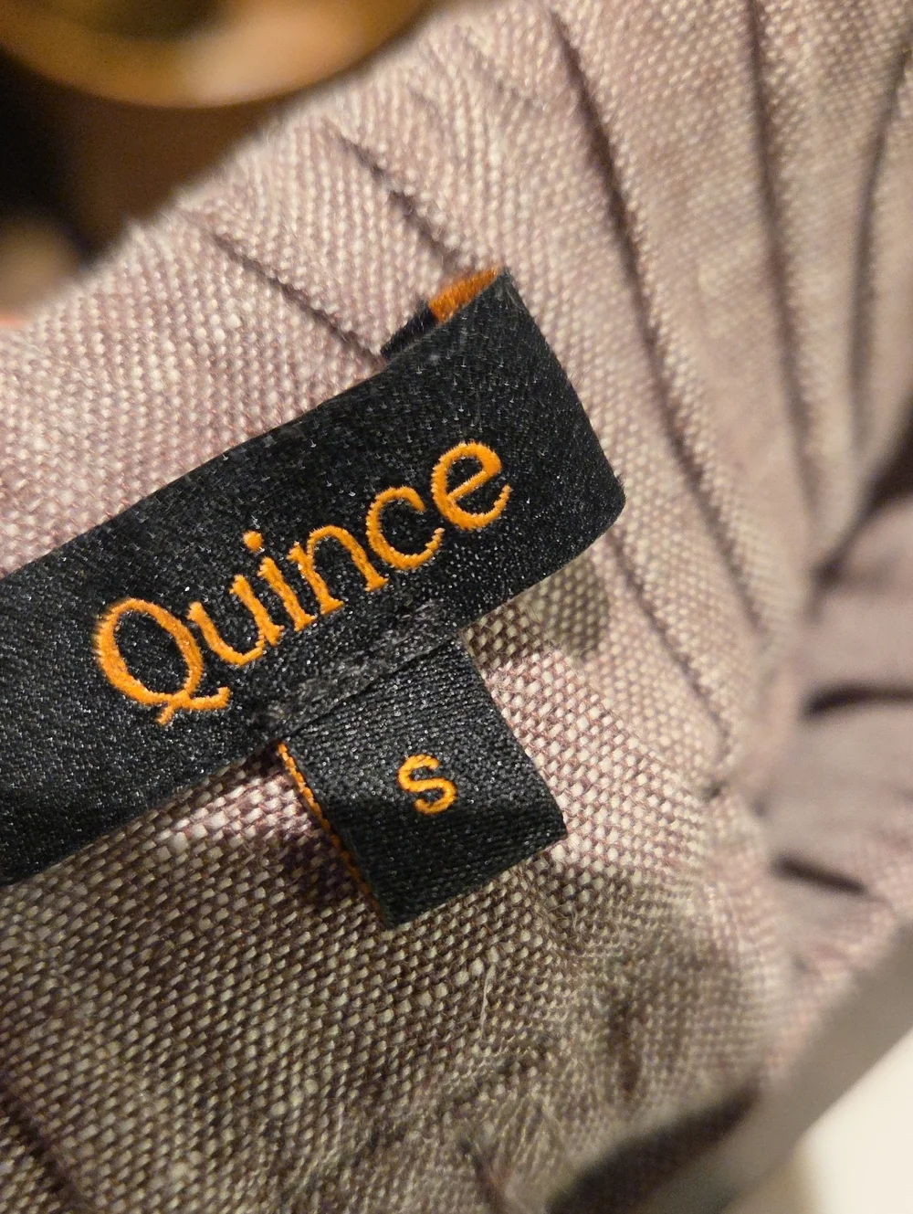 ❤️ QUINCE 100% EUROPEAN LINEN TAPERED ANKLE PANTS IN TAUPE BROWN CHAMBRAY, SMALL